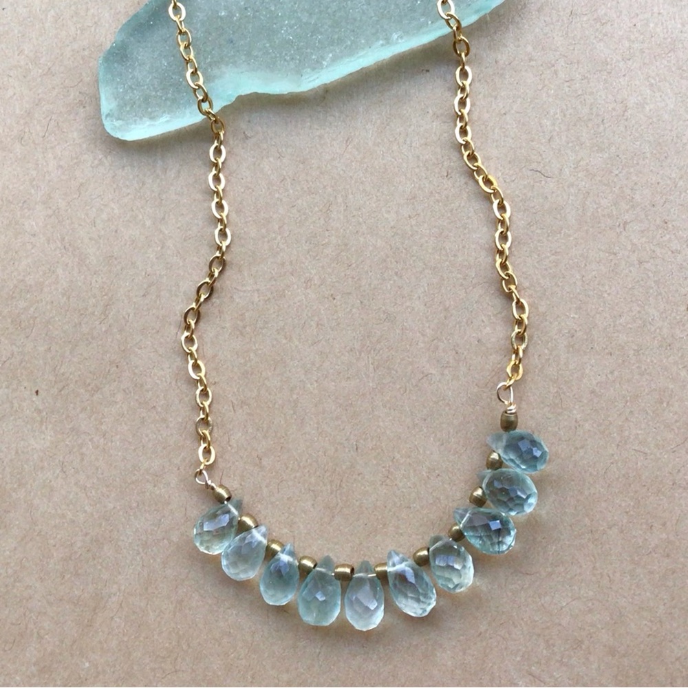 Aquamarine Necklace Sundance Charm